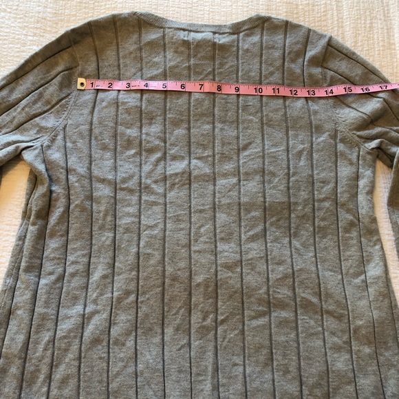 RACHEL PARCELL Easy Ribbed Sweater In Grey Heather - Picture 6 of 14